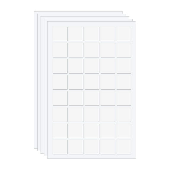 Uxcell 1" Double Sided Adhesive Dots, 200 Pack Clear Sticky Tack Square Mounting Putty Removable Adhesive Putty