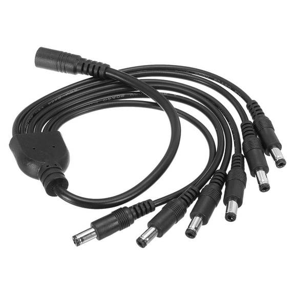 Uxcell 1 Female to 6 Male DC Power Splitter Cable, 5.5mmx2.1mm 1 to 6 Way Splitter Cord