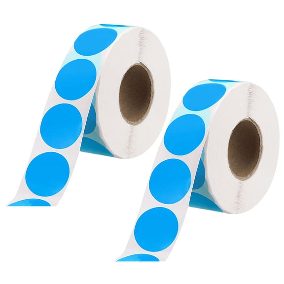 Uxcell 1 Inch Circle Dot Stickers Color Coding Labels for Organizing and Gift Wrapping Blue 2 Roll 2000 Pcs/Roll