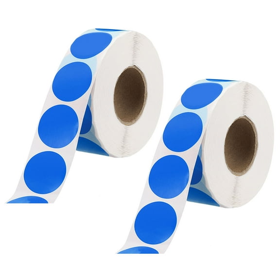 Uxcell 1 Inch Circle Dot Stickers Color Coding Labels for Organizing and Gift Wrapping Dark Blue 2 Roll 2000 Pcs/Roll