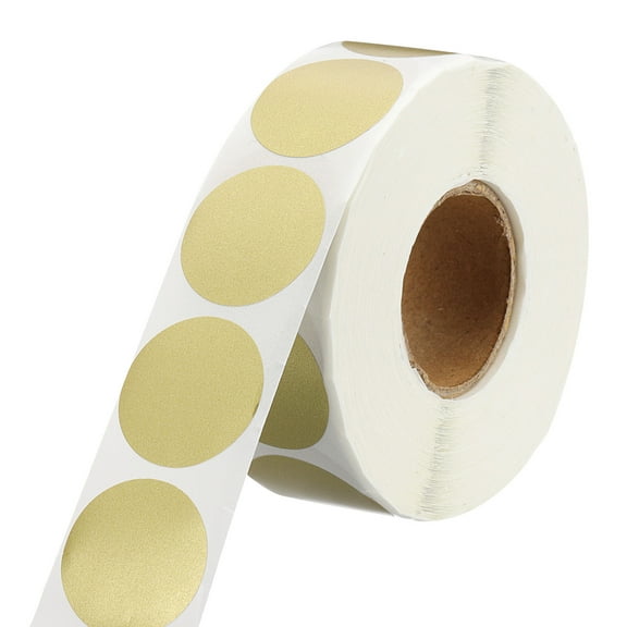 Uxcell 1 Inch Circle Dot Stickers Color Coding Labels for Organizing and Gift Wrapping Gold 1 Roll 1000 Pcs/Roll