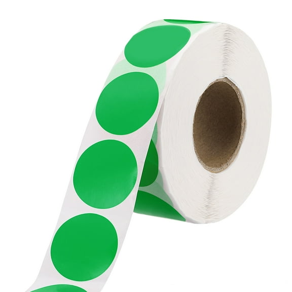Uxcell 1 Inch Circle Dot Stickers Color Coding Labels for Organizing and Gift Wrapping Green 1 Roll 1000 Pcs/Roll