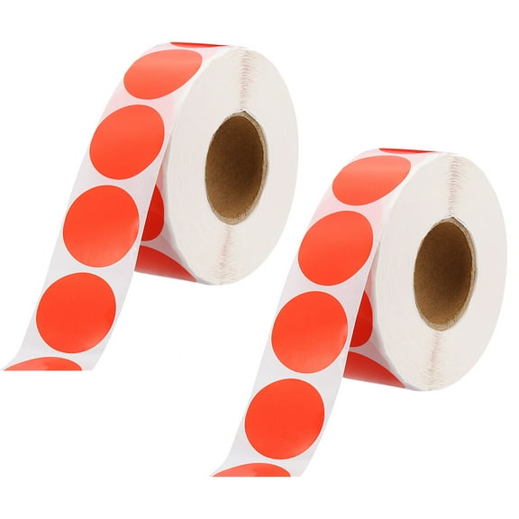 Uxcell 1 Inch Circle Dot Stickers Color Coding Labels for Organizing and Gift Wrapping Red 2 Roll 2000 Pcs/Roll
