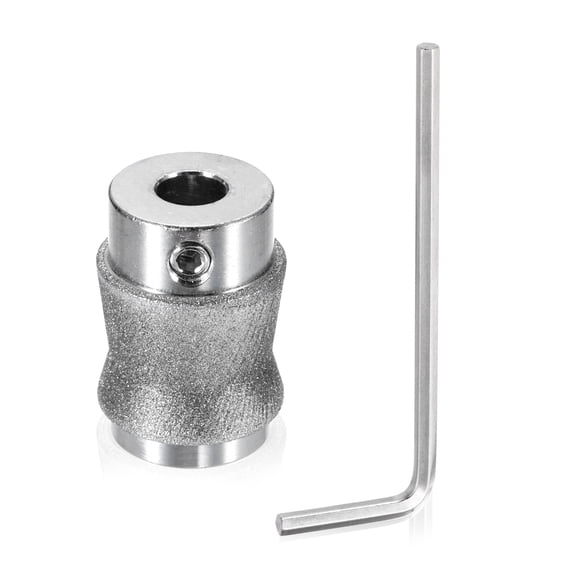 Uxcell 1 Inch Diamond Grinder Bit Head Tools, 1 Pcs Combination Set Ceramic Stained Glass Grinding Wheel Abrasive Tool for Forming Drilling Hard Glass, Silver Tone MGB1A