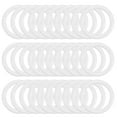thumbnail image 1 of Uxcell 1 inch Dream Catcher Rings, 100Pcs Plastic Macrame Wreath Floral Round Ring Hoop, White, 1 of 7