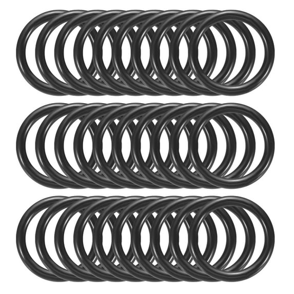 Uxcell 1 Inch Dream Catcher Rings, 30 Pcs Plastic Macrame Wreath Floral Round Ring Hoop, Black