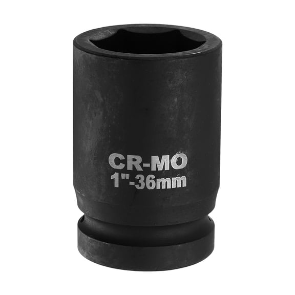 Uxcell 1-Inch Drive by 36mm 6-Point Impact Socket, CR-MO 80mm Length, Standard