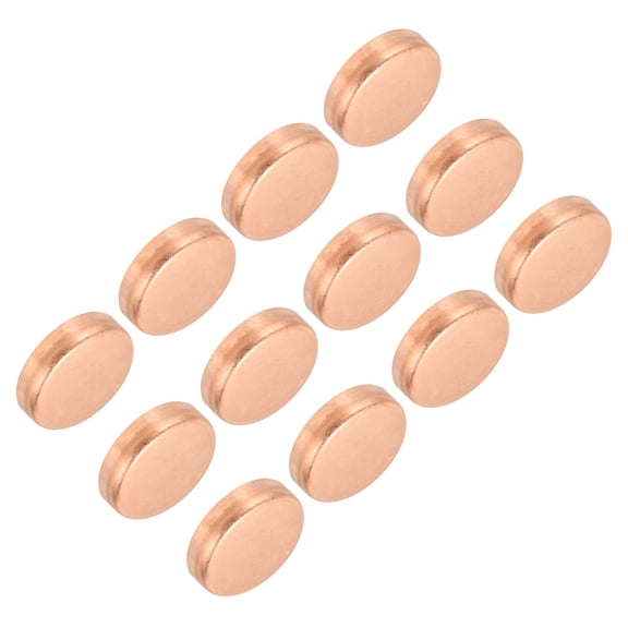 Uxcell Copper Pipe End Cap 12Pcs Copper Fitting Cap Sweat Plug Connection 1 Inch