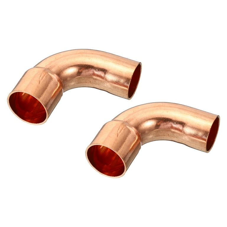 Uxcell 1/2 Inch OD 43x28mm Elbow Copper Pipe Fitting 180, 40 OFF