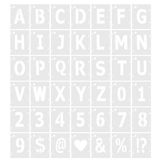 Alphabet Letters and Number Stencils (Individuals) For Sale