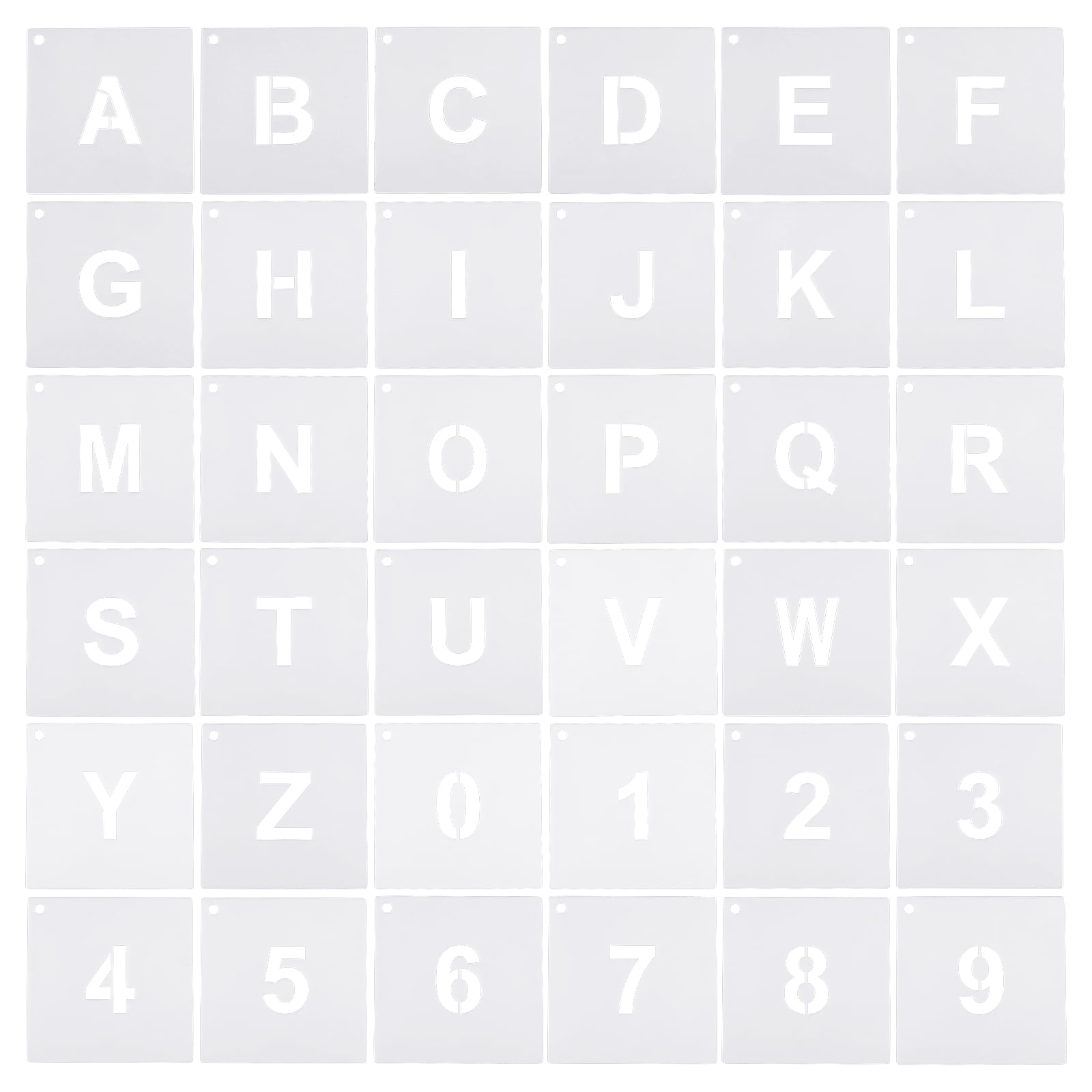 Uxcell 1 Inch Letter Number Stencils 2.5