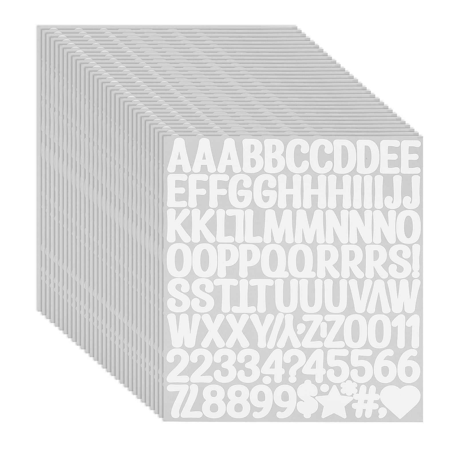 Uxcell 1 Inch Letter Stickers, 30 sheet Alphabet Number Stickers Self Adhesive Handwriting Vinyl Stick on Letters for Mailbox Number Scrapbooking Sign Bottles Craft, White