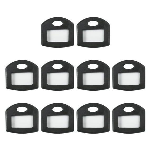 Uxcell 1 Inch Key Cap Tags Key Covers Caps with Blank Labels and Clear Windows Black