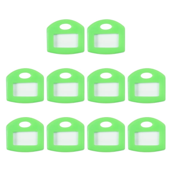 Uxcell 1 Inch Key Cap Tags Key Covers Caps with Blank Labels and Clear Windows Green