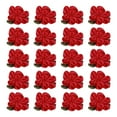 thumbnail image 1 of Uxcell 1 Inch Ribbon Flowers Bows for Crafts Mini Satin Roses Flowers for Wedding Home Decor Red 20 Pack, 1 of 6