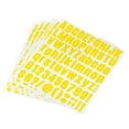 thumbnail image 1 of Uxcell 25mm Height Self Adhesive Waterproof Vinyl Letter Number Sticker Set 6 Sheet Yellow, 1 of 6