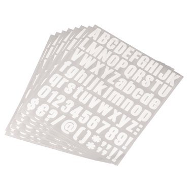 Emperoch 8-Sheet Glitter Alphabet Stickers - 1 Inch Gold Letter & Number Decals For Crafts