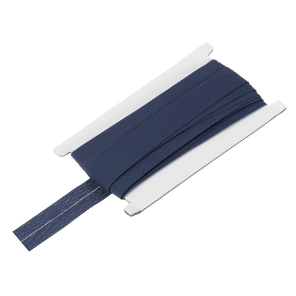 Uxcell 1Pc Single Fold Bias Tape Cotton for Sewing 1 inch  x 10 Yards Navy Blue