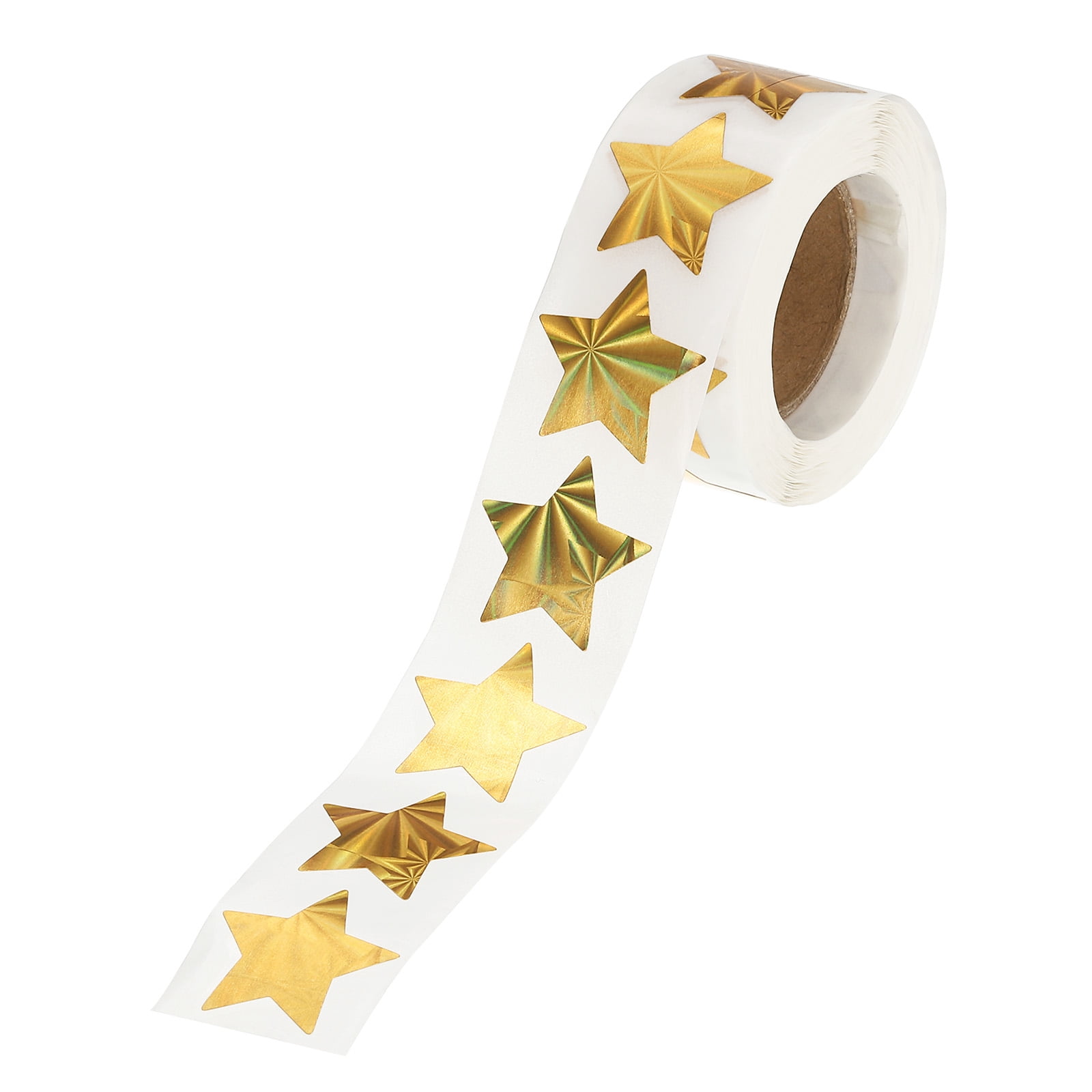 Uxcell 1 Inch Star Stickers Roll, 500 Pcs Self-Adhesive Laser Stars ...