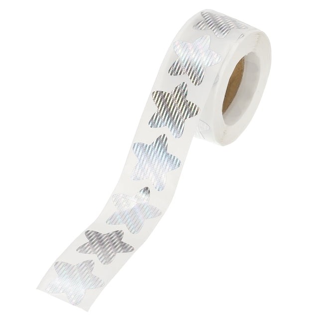 Uxcell 1 Inch Star Stickers Roll, 500 Pcs Self-Adhesive Strip Flash ...