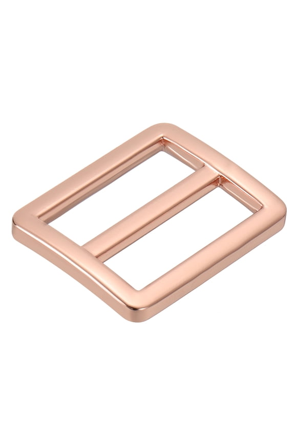 1 Inch Tri-Glide Slide Buckles, 10 Pack Metal Webbing Strap Fastener for Backpack Bag Belt, Rose Gold