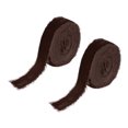 thumbnail image 1 of Uxcell 1 inch Velvet Ribbon, 2 Roll 6 Yard Velvet Frayed Fringe for Gift Wrapping and Wedding Invitations, Brown, 1 of 7