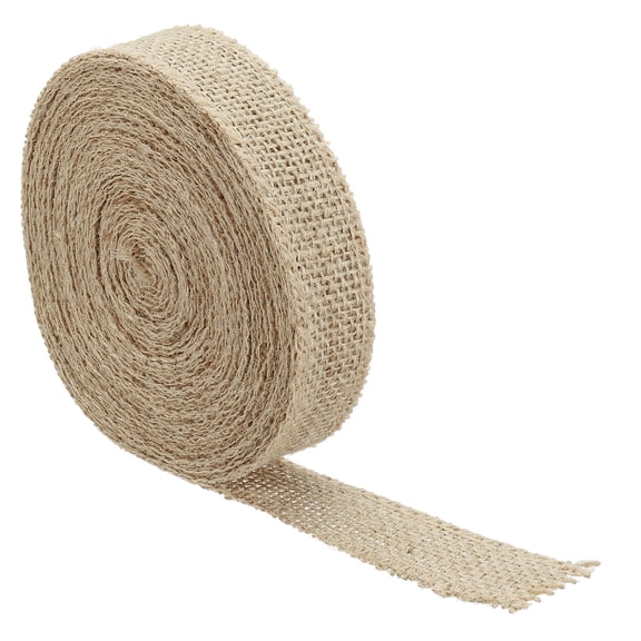 Uxcell 1 Inch x 10 Yards Jute Crafts Party Home DIY Wrapping Decoration Burlap Fabric Ribbon 1 Pack