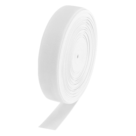 Uxcell 1 Inch x 14 Yard Knit Elastic Spool Flat Elastic Band for Sewing, White