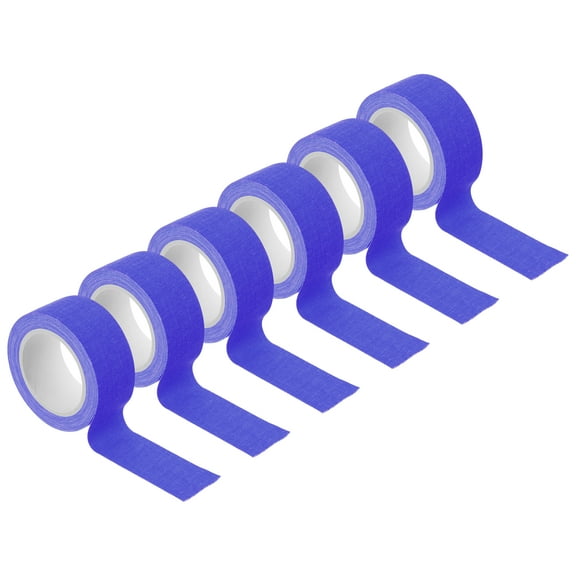 Uxcell 1 Inch x 16 Feet Neon Gaffer Cloth Tape, 6 Roll Fluorescent Blacklight Reactive Glow in the Dark Tape for Dance Floors Glow Party Supplies, Blue