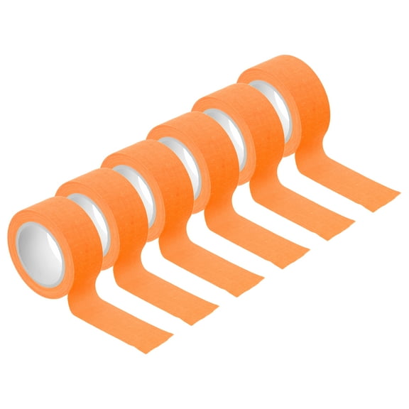 Uxcell 1 Inch x 16 Feet Neon Gaffer Cloth Tape, 6 Roll Fluorescent Blacklight Reactive Glow in the Dark Tape for Dance Floors Glow Party Supplies, Orange