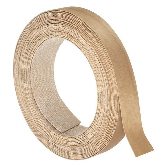 Uxcell 1 Inch x 26ft Wood Veneer Edge Banding, Flexible Cherry Wood Edging Strips for Furniture Restoration