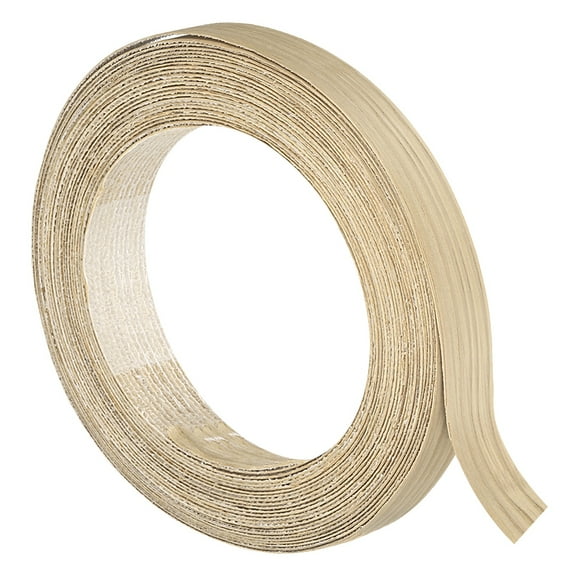 Uxcell 1 Inch x 26ft Wood Veneer Edge Banding, Flexible White Oak Edging Strips for Furniture Restoration