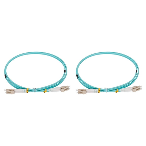 Uxcell 1 Meter 3.2Ft Fiber Patch Cable Multimode Duplex LC-LC OM3 LSZH Fiber Optic Jumper,Green For Optical Fiber 2Pcs