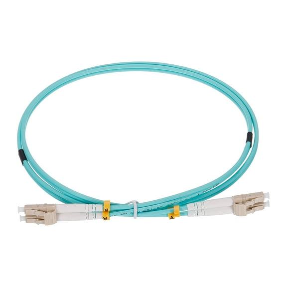 Uxcell 1 Meter 3.2Ft Fiber Patch Cable Multimode Duplex LC-LC OM3 LSZH Fiber Optic Jumper,Green For instrumentation 1Pcs