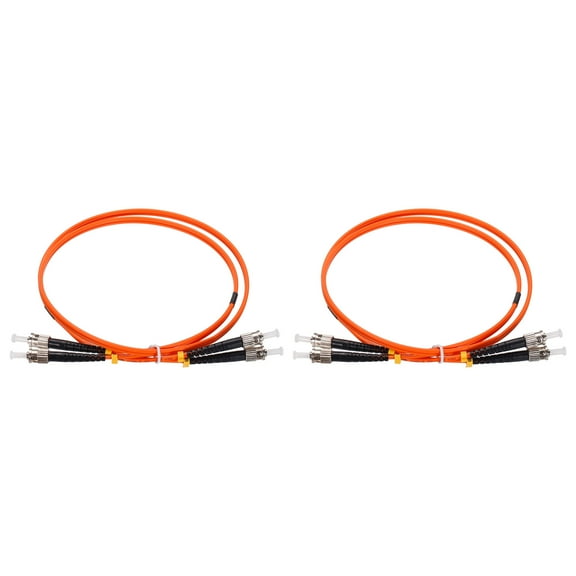 Uxcell 1 Meter 3.2Ft Fiber Patch Cable Multimode Duplex ST-ST OM2 LSZH Fiber Optic Jumper Orange For Optical Fiber 2Pcs