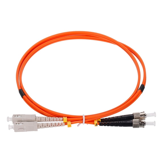 Uxcell 1 Meter 3.2Ft Fiber Patch Cable Multimode SC-ST OM1 LSZH Fiber Optic Jumper Orange For Network Transceiver 1Pcs