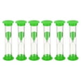 thumbnail image 1 of Uxcell 1 Minute Sand Timer, 6pack Small Sandy Clock, Count Down Sand Glass Green, 1 of 5