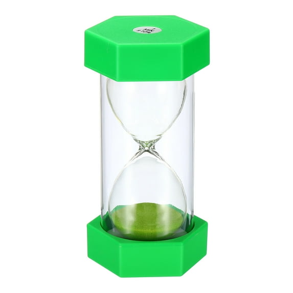 Uxcell 1 Minute Sand Timer, Hexagon Small Sandy Clock, Count Down Sand Glass Green