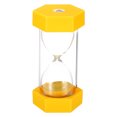 thumbnail image 1 of Uxcell 1 Minute Sand Timer, Hexagon Small Sandy Clock, Count Down Sand Glass Yellow, 1 of 5