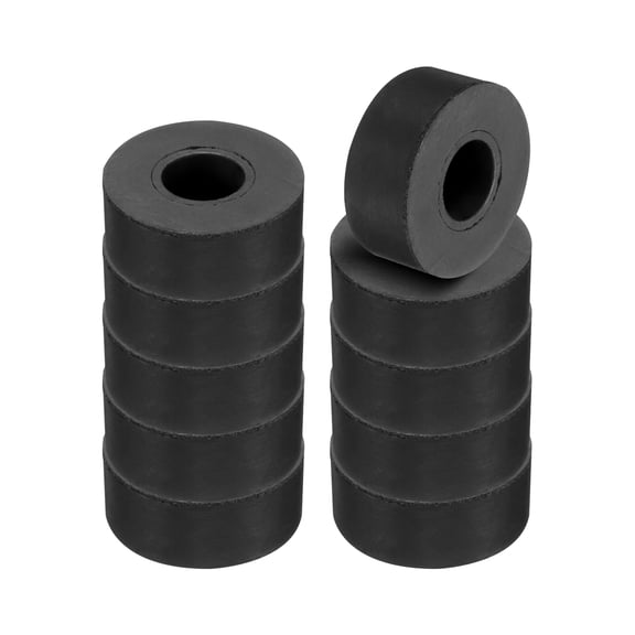 Uxcell 1"OD 0.39"ID 0.4"Thickness Neoprene Round Anti-vibration Isolation Pads, Black 10Pcs