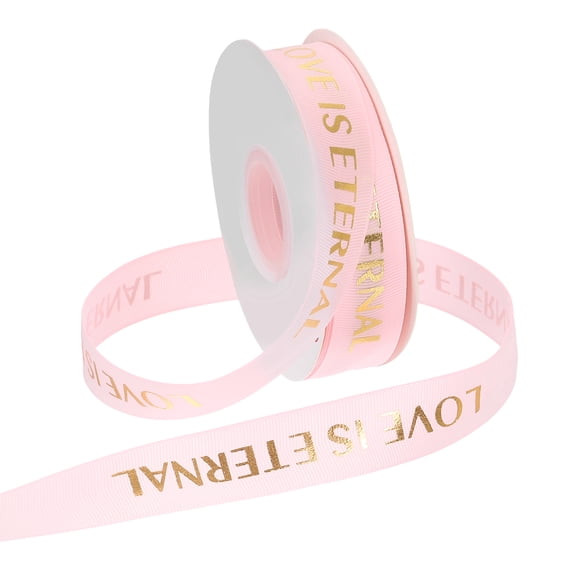 Uxcell Personalized Grosgrain Ribbon 0.6 inch x 40 yards Polyester Ribbon Pink