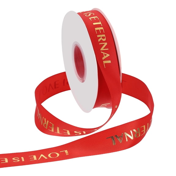 Uxcell Personalized Grosgrain Ribbon 0.6 inch x 40 yards Polyester Ribbon Red