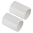 thumbnail image 1 of Uxcell 2 Pack 0.98 inch Light Polyvinyl Chloride Pipe Fitting Coupling Adapter White for Indoor and Outdoor Use, 1 of 6