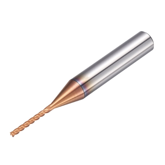 Uxcell 1 Pack 1/16" Carbide End Mill - 4 Flute TiSiN Coating 45 Helix Angle HRC77 CNC End Mill Bit 1/2" Cut L, 2" L, 1/4" Shank - for Alloy Steel, Cast Iron