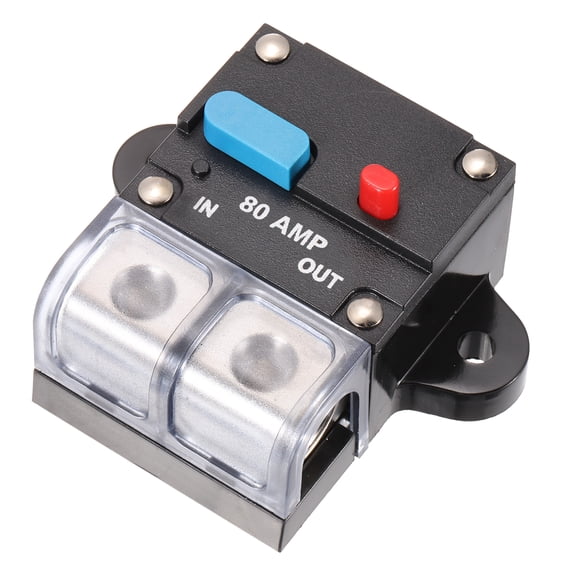 Uxcell 1 Pack 12-48V 100A Circuit Breaker, Overload Protector Switch with Manual Reset Button Mini Breakers Fuse Holder