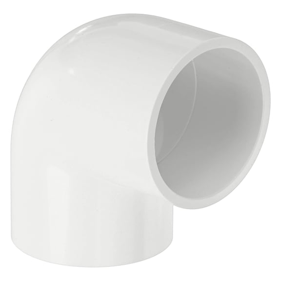 Uxcell 1-Pack 2-1/2 Inch PVC 90 Degree Elbow Pipe Fittings, SCH40 2 Way Right Angle PVC Pipe Fitting for DIY [Socket x Socket, White]