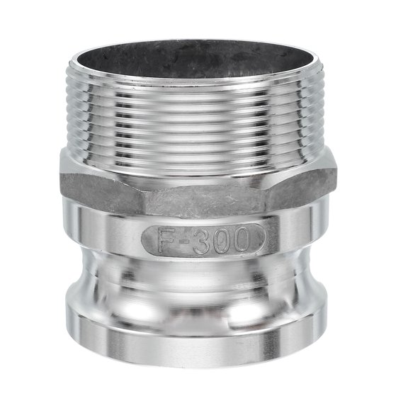Uxcell 1 Pcs 3" Part F Female Adapter x Female Thread Cam Groove Hose Fittings Silver