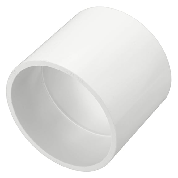 Uxcell 1-Pack 4 Inch PVC Pipe Fitting Pipe Coupling Adapter, Sch40 Slip Socket Connectors for Industrial Use [Socket x Socket, White]