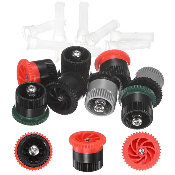 Uxcell 1-Pack 4A Variable Arc Nozzle, 0.94 in Sprinkler Heads Replacement 7~17 Foot Radius with 16 Filter for Lawns [Mixing 4 Colors - E]