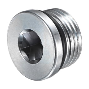 Uxcell 1-Pack 7/8-14UNF Inner Hex Head Pipe Fitting Plug, Stainless Steel Sensor Socket Plug with Seal O-Ring Sealing Screw